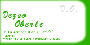 dezso oberle business card